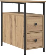 vidaXL Dulap de noapte stejar artizanal 30 x 60 x 60 cm Lemn compozit