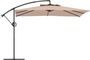 Outsunny Umbrelă de Soare Suspendată cu Rotire la 360°, Mâner cu Manivelă și Înclinare, 300x325x230 cm, Kaki | Aosom Romania