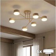 Brilagi - LED lustru aplicat MONO 6xGX53/30W/230V bej