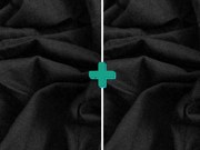 2x Cearșaf de tricot EXCLUSIV 90x200 cm negru