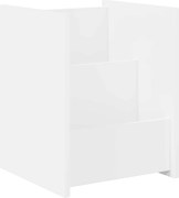 vidaXL Raft pentru reviste cu raft Alb 35 x 35 x 45 cm Lemn compozit