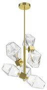 Lustra, pendul design modern Coctail time auriu, transparent