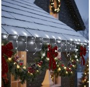 Brilagi - Ghirlandă LED de exterior pentru Crăciun, 400 LED, 8 funcții, 23 m, IP44, alb rece