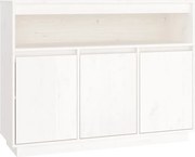 vidaXL Servantă, alb, 104,5x34x80 cm, lemn masiv de pin