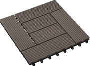 vidaXL Plăci pentru Deck 11 pcs Maro închis 30 x 30 cm Lemn compozit