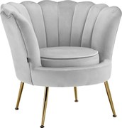 Fotoliu gri deschis cu tapițerie din catifea Kelsey – Støraa