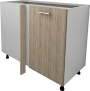 Corp Baza Colt Lecce, Stejar Sonoma/Alb, 98 x 50 x 80 cm