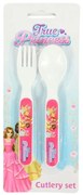 Prințese True set de tacâmuri din plastic - 2 piese