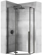 Cabina de dus Diamond negru mat 100x100 cm