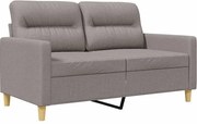 vidaXL Canapea cu 2 locuri, gri taupe, 120 cm, material textil