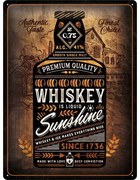 Placă metalică Whiskey Sunshine