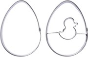 Set 2 forme din inox pentru tăiat aluatul Orion Egg