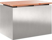 vidaXL Bancă de grădină Argintiu 60 x 40 x 43 cm Oțel inoxidabil