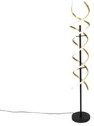 Lampă de podea aurie cu LED cu dimmer în 3 trepte Kelvin - Henk