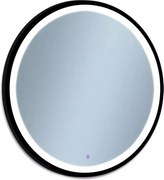 Oglinda cu iluminare Rund Led II 70 cm negru