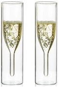 Set 2 pahare Sampanie Flute Krasino, sticla borosilicat, 100 ml