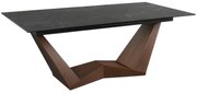 Masa extensibila Bonucci Ceramic NERO GRECO negru/nuc L200-250 cm