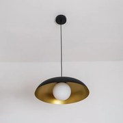 Lustră pe cablu ECLIPSE 1xE27/15W/230V negru/auriu