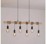 Eglo 43513 - Lustră suspendată pe cablu TOWNSHEND 6xE27/60W/230V