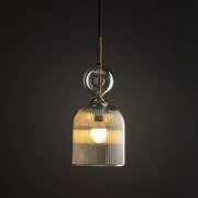 Pendul pe cablu SOPHIA 1xE14/10W/230V negru/bej fumuriu