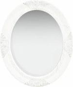 vidaXL Oglindă de perete în stil baroc, alb, 50 x 60 cm