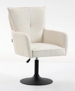 HR250N Scaun Crem Boucle Bază Neagră