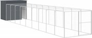 vidaXL Cușcă de câine cu țarc antracit 214x1069x181 cm oțel galvanizat