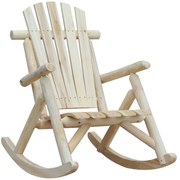 Outsunny Scaun Balansoar de Gradina stil Adirondack din Lemn 66x96x98cm | Aosom Ro