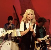 Fotografie Portrait de Deborah Harry du groupe punk americain Blondie , vers 1977.