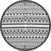 vidaXL Covor de exterior, ARAKIL negru, Ø120 cm, PP