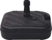 vidaXL Suport de umbrelă, negru, 24 L, umplere cu nisip/apă