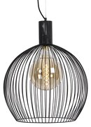 Lampă pendant rotundă de design neagră 50 cm - Dos
