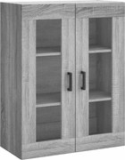 vidaXL Dulap montat pe perete, gri sonoma, 69,5x34x90 cm