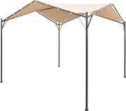 vidaXL Pavilion foișor cort cu baldachin, 4x4 m, oțel, bej