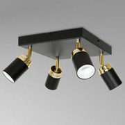 Spot RENO 4xGU10/60W/230V negru/auriu