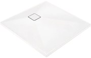 Cadita dus compozit slim patrata alba 80x80 cm Deante Correo Square Alb, 800x800 mm