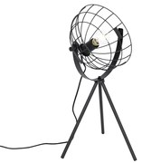 Lampă de masă industrială cu trepied negru reglabil - Hanze