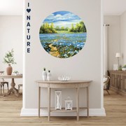 Autocolante de perete - Peisaj pictat cu inscripție