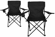 Divero Set de camping - 2x scaune pliabile cu suport