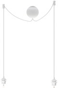 Suport de suspendare pentru abajururi Cannonball white cluster 2 Ø 12cm L 2,5 m - UMAGE