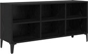 vidaXL Set comodă TV Pe perete Negru 103,5 x 30 x 50 cm Lemn compozit