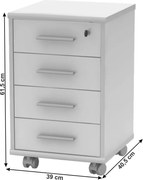 Dulăpior cu încuietoare, alb, JOHAN 2 NEW 12