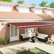 vidaXL Cortina Retractabilă cu Manual 500 × 300 cm portocaliu și maro