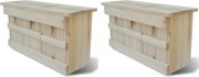 vidaXL Case de vrăbii, 2 buc., 44 x 15,5 x 21,5 cm, lemn