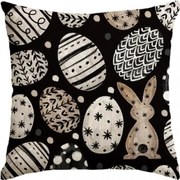 Fata de perna din in ZAYNOIR 45x45 cm, negru