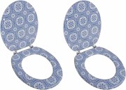 vidaXL Capace WC, 2 buc., MDF, model porțelan