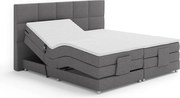 Pat electric reglabil, arcuri, gri, 180x200, MURKO NEW