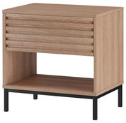 Noptieră în culoare naturală cu blat cu aspect de lemn de stejar Celine – Støraa