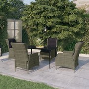 vidaXL Set mobilier de grădină, 5 piese, maro