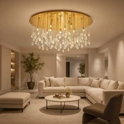 Plafonier cristal Venezian diam. 80cm MOONLIGHT PL15 Oro 082790